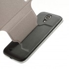 Atvēramais „S-View“ melns Samsung Galaxy S4 futrālis (maciņš)