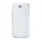 Skaidrus silikoninis/matinis Samsung Galaxy Note 2 dėklas