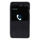 Samsung Galaxy Note 3 N9005 „ROCK“ Excel atvēramais melns s view maciņš