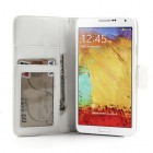 „Rhombus“ Samsung Galaxy Note 3 atvēramais balts ādas futrālis - maciņš