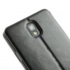 Samsung Galaxy Note 3 N9005 S View atvēramais melns ādas futrālis