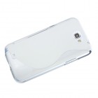 Skaidrus silikoninis/matinis Samsung Galaxy Note 2 dėklas
