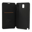 „Jilis“ atvērams ādas melns Samsung Galaxy Note 3 N9005 futrālis