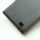 Samsung Galaxy S2 i9100 ādas vertikāli atvēramais melns futrālis