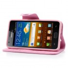 MLT atvēramais Samsung Galaxy S2 i9100 rozs futrālis - maciņš