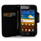 MLT atvēramais Samsung Galaxy S2 i9100 melns futrālis - maciņš