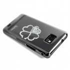 „Leshine“ sudrabs Samsung Galaxy S2 i9100 apvalks - sirsniņas