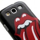 Sarkans mēle Samsung Galaxy S3 i9300 plastmasas apvalks
