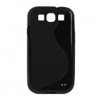Samsung Galaxy S3 i9300 melns cieta silikona futrālis