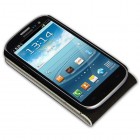 Samsung Galaxy S3 i9300 atvēramais balts ādas maciņš
