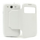 Atvēramais „S-View“ balts Samsung Galaxy S3 futrālis (maciņš)