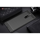 Sony Xperia 1 (XZ4) „Carbon“ cieta silikona (TPU) melns apvalks