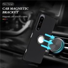 Sony Xperia 1 VI „Kickstand“ cieta silikona (TPU) melns apvalks