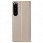 Sony Xperia 1 IV „Vili“ atvērams zelta ādas maciņš