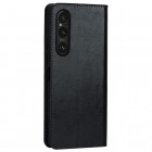 „Deluxe“ Sony Xperia 1 V melns ādas atvērams maciņš
