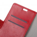 Sony Xperia 10 (XA3) atvēramais ādas sarkans maciņš (maks) 