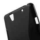 Sony Xperia C4 (E5303, E5306, E5353) cieta silikona (TPU) melns apvalks