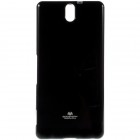 Sony Xperia C5 Ultra Mercury melns cieta silikona (TPU) apvalks