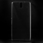 Sony Xperia C5 Ultra dzidrs (caurspīdīgs) cieta silikona TPU pasaulē planākais pelēks apvalks
