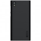 Nillkin Frosted Shield Sony Xperia L1 (G3311, G3312, G3313) melns plastmasas futrālis + ekrāna aizsargplēve