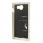 Sony Xperia M2 D2303 Mercury balts cieta silikona (TPU) futrālis
