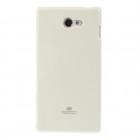 Sony Xperia M2 D2303 Mercury balts cieta silikona (TPU) futrālis