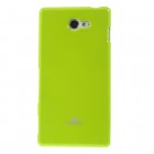 Sony Xperia M2 D2303 Mercury zaļš cieta silikona (TPU) futrālis