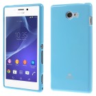 Sony Xperia M2 D2303 Mercury gaiši zils cieta silikona (TPU) futrālis