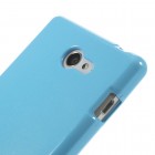 Sony Xperia M2 D2303 Mercury gaiši zils cieta silikona (TPU) futrālis