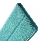 Sony Xperia M4 Aqua MLT atvēramais gaiši zils maciņš (maks)