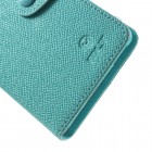 Sony Xperia M4 Aqua MLT atvēramais gaiši zils maciņš (maks)