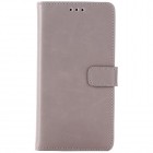 Sony Xperia M4 Aqua atvēramais ādas pelēks (smilšains) retro maciņš (maks)