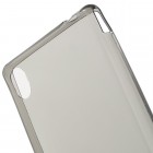 Sony Xperia M4 Aqua dzidrs (caurspīdīgs) cieta silikona TPU pasaulē planākais pelēks apvalks