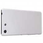 Sony Xperia M5 Nillkin Frosted Shield balts plastmasas apvalks + ekrāna aizsargplēve