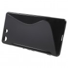 Sony Xperia M5 cieta silikona (TPU) melns apvalks