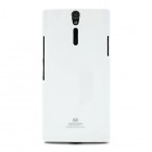 Sony Xperia S Mercury balts cieta silikona (TPU) futrālis