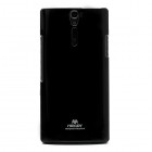 Sony Xperia S Mercury melns cieta silikona (TPU) futrālis