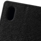 Sony Xperia T3 Mercury atvērams melns maciņš