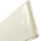 Sony Xperia T3 Mercury balts cieta silikona (TPU) apvalks