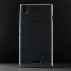 Sony Xperia T3 dzidrs (caurspīdīgs) cieta silikona TPU pasaulē planākais pelēks apvalks