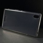Sony Xperia T3 dzidrs (caurspīdīgs) cieta silikona TPU pasaulē planākais pelēks apvalks
