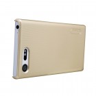Sony Xperia X Compact (F5321) Nillkin Frosted Shield zelta plastmasas apvalks + ekrāna aizsargplēve