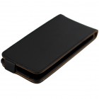 Sony Xperia X (F5121, F5122) ādas vertikāli atvēramais melns futrālis
