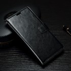 Sony Xperia X Performance atvēramais ādas melns maciņš (maks)