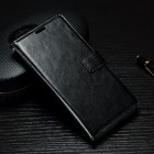 Sony Xperia XA atvēramais ādas melns maciņš (maks)