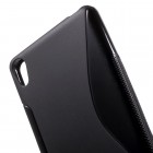Xperia XA cieta silikona (TPU) melns apvalks