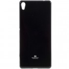 Sony Xperia XA Ultra (F3212, F3216) Mercury melns cieta silikona (TPU) futrālis