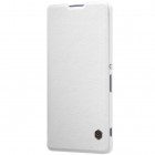 Greznais „Nillkin“ Qin sērijas ādas atvērams balts Sony Xperia XA Ultra (F3212, F3216) maciņš (maks)