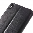 Sony Xperia XA Ultra (F3212, F3216) Roar Noble ādas atvēramais melns futrālis