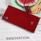 Sony Xperia XA1 Mercury sarkans cieta silikona (TPU) apvalks